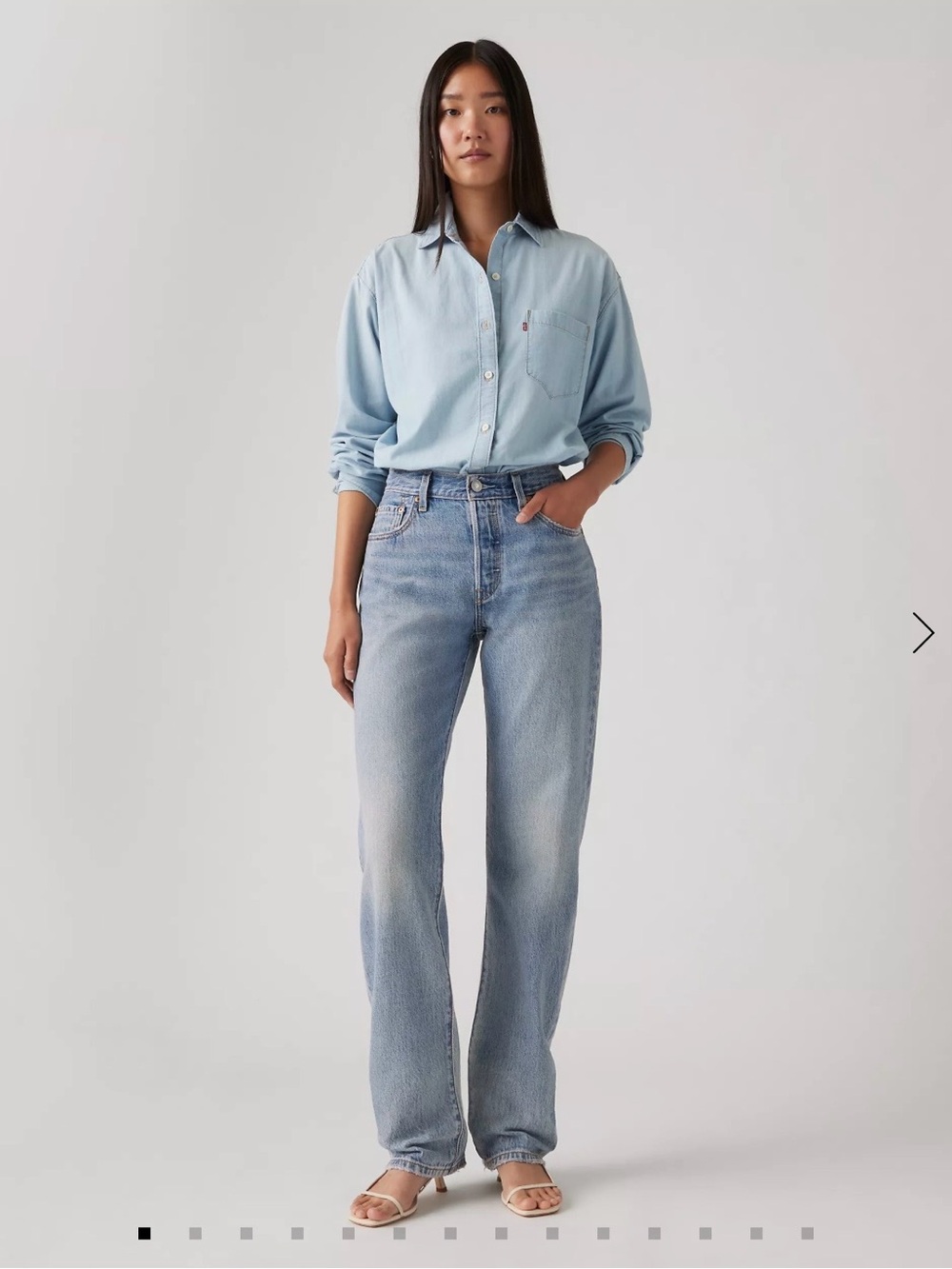 Levi’s 501 90’s Women’s Jeans Fun Flare Medium Wash